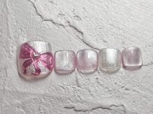 レイネイル 岐阜茜部店(RAY NAIL)/ぷくぷくリボンネイル