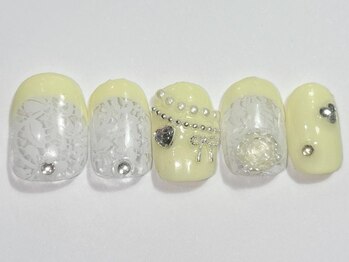 ネイルメゾン 渋谷店(NAIL MAISON)/イエローフレンチ¥9000