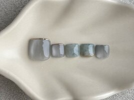 マグネット×ゴールド細フレンチ