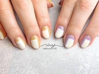 アイヴィー(IVY)/ブロッキングデザインネイル