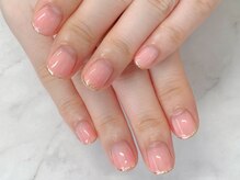 ネイルズ アヴァンティ(Nails Avanti)/ジェルグラデ＋ミラーフレンチ