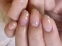 ネイルカラーリリー(Nail Calla Lilly)/goldスキニーフレンチ♪