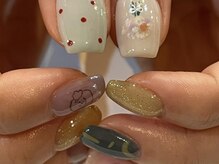 アイネイルズ 梅田店(I nails)/Shikumoゆる癖落書きネイル