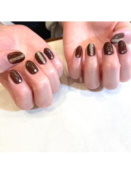 ハーティーネイル hearty nail 溝の口店/ボルドーネイル