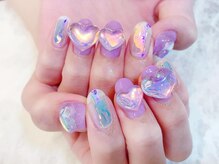 デコール 心斎橋(DECOR)/オーロラハートちゅるんネイル