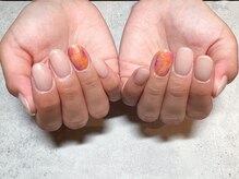 プルメリア(Plumeria)/【ハンド】マーブル×ヌーディー