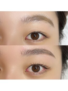 アミュー 恵比寿(AMUE)/骨格診断眉WAX+まつ毛パーマ上