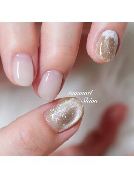 たゆ ネイル(たゆnail)/パラジェル雪の結晶ネイル