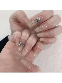 レインボーネイル 池袋(RainbowNail)の写真/大人ネイルは夏に決まり！ちゅるんと輝くシンプルネイルで指先から魅せる◎