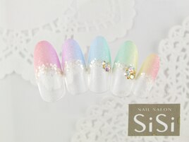 レインボーカラーグラデネイル★