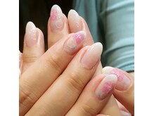ネイルサロン コットンウィード(Nail Salon COTTON WEED)/たらしこみフラワーネイル