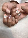 手書きフラワーネイル