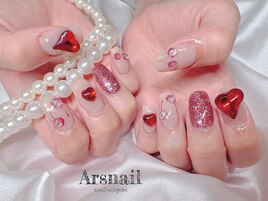 ハートチェリーネイル