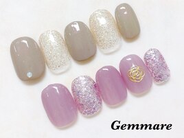 クリア感オフィス向けネイル