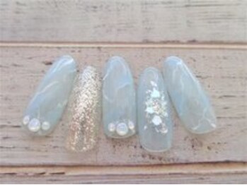 ブランロール 中目黒店(Blanl'or)/涼し気ネイル