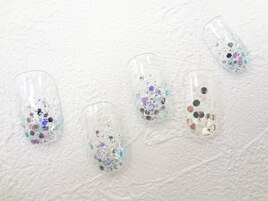 ラメグラデーション×ホログラム