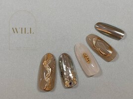 ミラーグラデーションネイル