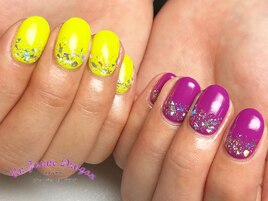 派手☆ショートネイル