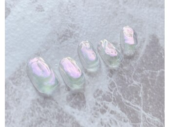 ~クリアオーロラネイル~