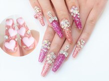 ネイルコレクション ピンク(Nail Collection Pink)/スカルプ放題♪リボンチャーム