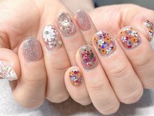 ネイルフロンティア 吉祥寺(NAIL FRONTIER)/えりか♪ちぐはぐお花11980円