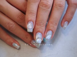 しずくネイル×ニュアンスネイル