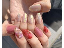 ネイル アヴァンス あべのルシアス店(Nail AVANCE.)/オーロラ水滴ネイル 太田