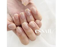 エスネイル 新宿西口店(es NAIL)/beige×gold