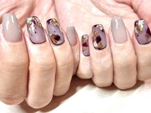 トレス ネイルサロン(3.tres.Nail Salon)/【クリア箔モザイク】