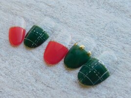 クリスマスカラーフレンチアート