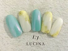 ネイルスタジオ ルキナ(LUCINA)/c-238 大人上品ミモザネイル