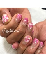 クリスタルネイル ゆめタウン博多店(CRYSTAL NAIL)/フラワー×グラデーションネイル