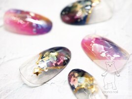 カラフルシェルハロウィンネイル