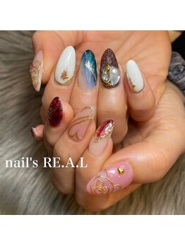 ネイルズリアル 倉敷(nail's RE.A.L)/アシメネイル