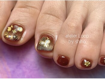 アトリエループ(atelier Loop by shiho)/スタッズネイルパーツネイル