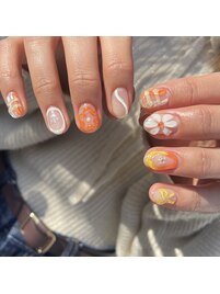 ぷっくりアートネイル