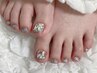 Foot★フットジェルネイル親指アート【丁寧な甘皮ケア付き】¥6800