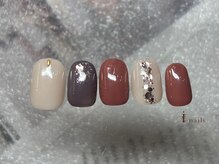 アイネイルズ 横浜EAST店(I-nails)/シンプルホログリッターネイル