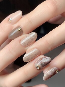 キャプラスネイル プリマ/ブラウンマーブル