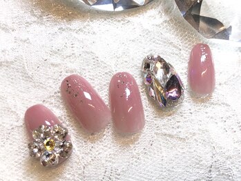 ネイルマジック 仙台一番町店(NAIL MAJIC)/フラワーストーン埋め尽くし