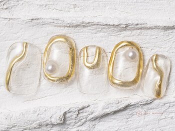 ネイルメゾン 池袋店(NAIL MAISON)/クリアベースゴールド¥4800