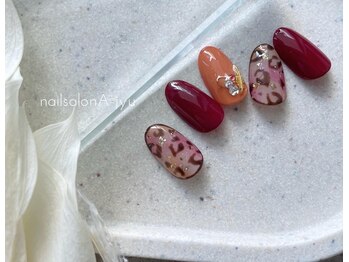 ネイルサロン アージュ(Nail Salon A jyu)/ボルドーレオパードネイル