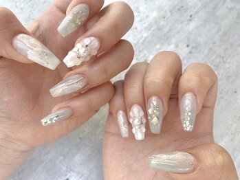 ネイルサロン ジョアアンジェ 天王寺店(joie ange)/フラワーネイル　春ネイル