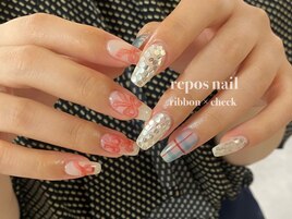 リボン×チェック¥8,800