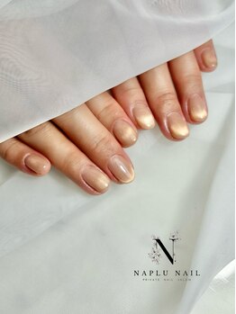 ナプラネイル(Naplu nail)/秋　シンプル　マグネットネイル