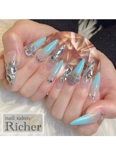 エスフィーネイルサロン リシェル(Esfy nailsalon Richer)/爽やかブルーネイル