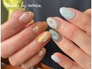 オレンジ×ホワイトニュアンス☆