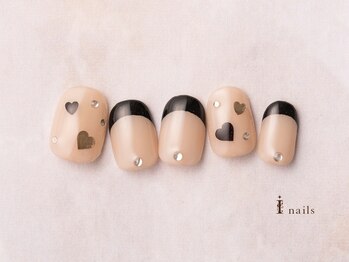 アイネイルズ 横浜EAST店(I-nails)/ホログラムハートフレンチ