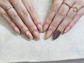 【ほり】シースルーネイル