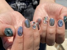 カーティシーネイルズ(curtisii NAILS)/寒色系大人ニュアンス